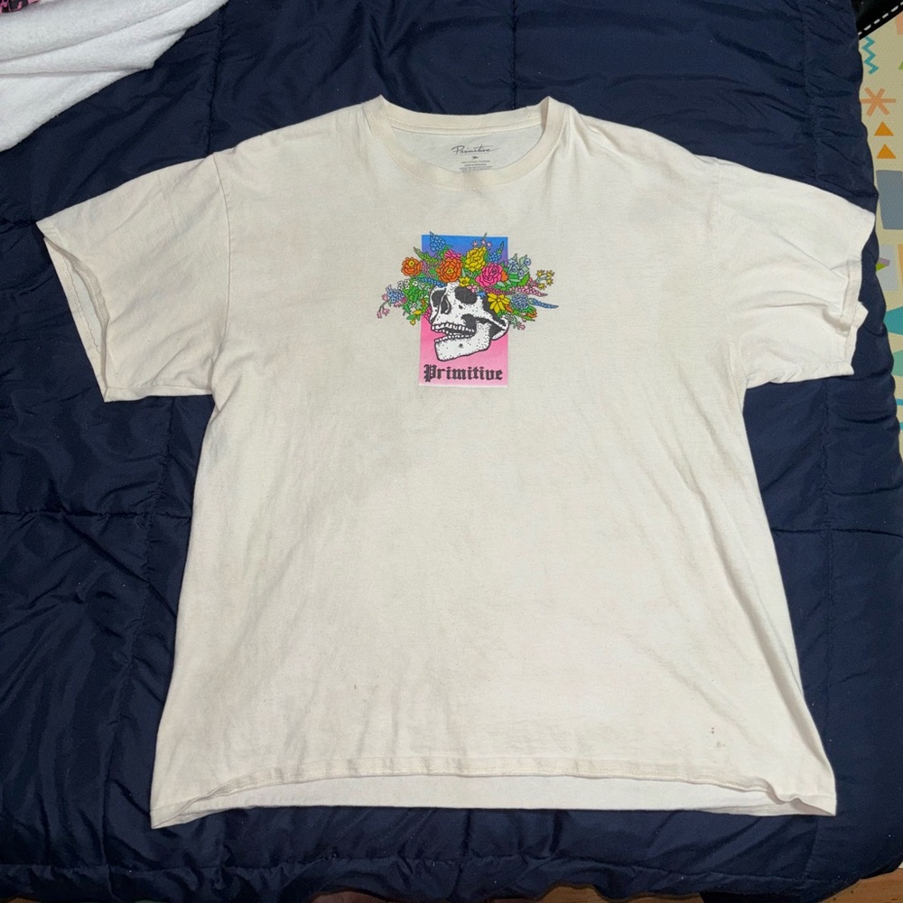 Primitive White Skateboarding Tee